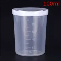 cup gelas ukur takar dapur laboratorium 100ml + Tutup