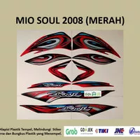 Mio Soul 2008 (merah) List Striping Stripping Stiker Sticker