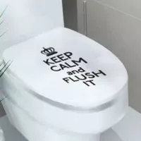 Stiker Toilet Tutup Closet WC Tahan Air Tempelan Dinding Kaca Kamar Ma