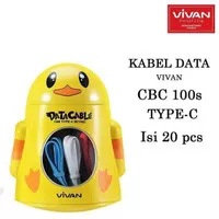 VIVAN Cable Data CBC100S Kabel Data Type-C 2.4A 100CM Garansi 1 Box