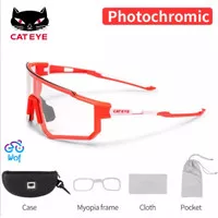 CATEYE Original Cycling Glasses Kacamata Sepeda Photochromic 1782Merah