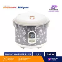 MIYAKO Rice Cooker Magic Warmer Plus 1.8 Liter - MCM528 MCM-528 Silver