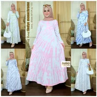 Gamis Kaos tiedye / Baju Muslim pelangi / Gamis busui