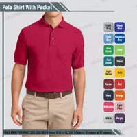 Baju Kaos Berkerah Polo Shirt Merah Polos / Polo T Shirt Kerah