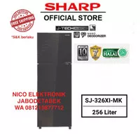 Free* Ongkir Sharp kulkas inverter lemari es 2 pintu sj-326xi-mk