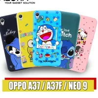 Case Oppo A37 A37f Neo 9 Softcase Tpu Karakter Doraemon Stitch Kitty - Stitch, Oppo A37