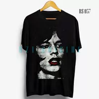 KAOS MICK JAGGER BLACK | RS 057 | SHIRT SHIRTS TSHIRT DISTRO