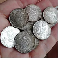 uang kuno 1 keping koin silver 1/2 gulden wilhelmina jaman belanda