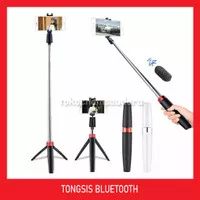 Selfie Stick Integrated Tripod Portable Tongsis Tongkat Bluetooth