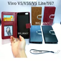 Flip cover VIVO V5/V5S/V5 LITE/Y67 - wallet leather case kulit