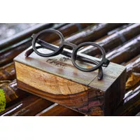kacamata kayu kacamata bulat kacamata unik - Kayu Sonokeling