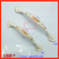 Tarikan Laci 3207-128 WHITE Handle PUTIH Pintu Lemari Gold Emas Gagang