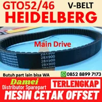 V BELT GTO52 GTO46 Heidelberg Spare Part Mesin Cetak Offset Van Belt