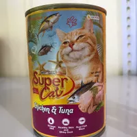 super cat kaleng 400 gr chicken & tuna adult-Makanan Kucing Basah