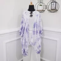 Outer tie dye lilac / Outer oversize / Cardigan rayon / outer jumbo