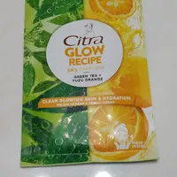 Citra glow recipe juicy sheet mask Green Tea+Yuzu Orange 25gr