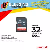 SDHC SANDISK 32GB C10 100MB/s SDSDUNR-032G-GN3IN / SDHC 32GB Sandisk