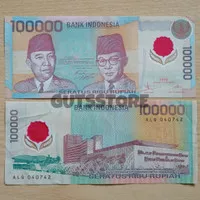 Uang kuno 100000 plastik polymer 1999 VF