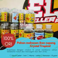 Pakan Ikan Hias Crystal Tropical Makanan Cupang Pelet Ikan Kecil