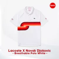 Lacoste X Novak Djokovic Polo Shirt White / Baju Tennis Kaos Tenis