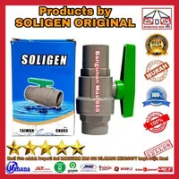 STOP KRAN CN003 3/4 INCH SOLIGEN PVC BAGUS-STOP KRAN PLASTIK-BALLVALVE