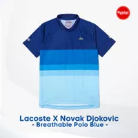 Lacoste X Novak Djokovic Polo Shirt Blue / Baju Tennis Kaos Tenis - S