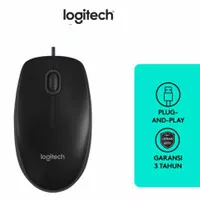 Mouse LOGITECH USB B100 ORIGINAL GARANSI RESMI 3 Tahun