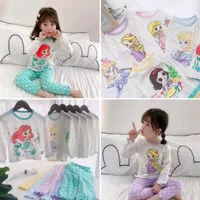 Baju tidur anak princess piyama anak elsa rapunzel mermaid snow white