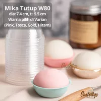 Tray Mika + Tutup W80 Bulat Dome Mooncake 50gr - 75gr Pia Pudding Kue