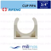 RIFENG - Klem / Clip Pipa Conduit-PVC-PEX 25mm(3/4") - KD3-D25 Konduit