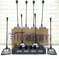 Mic Wireless Meja Anysong PMM 2008 Original Podium PMM2008