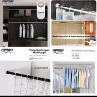 shower curtain rail/tiang white curtain gorden