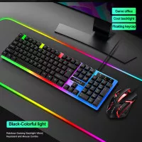 Wired Gaming Keyboard Mouse set USB Colorful for MAC PC Gamers