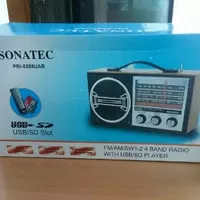 Radio Portable Model Kayu Jadul Sonatec PRI 8288 UAR USB SD CARD AM FM