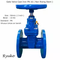 Gate valve / Stop Kran Cast Iron PN 16 ( Non Rising Stem) 2 inch