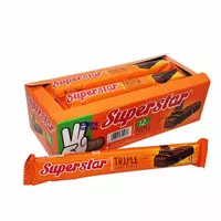 Wafer Superstar Coklat per box ( isi 12 kemasan )