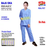 Baju OKA, Baju Jaga, Baju Perawat, Lengan Panjang Pria / Wanita