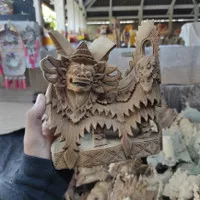 Patung Barong Kayu 20 Cm Dekorasi Barong Kayu Pajangan Barong Bali