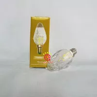 Lampu Candle LED Kaca Kristal 3 Watt 3W Warm White Kuning E14