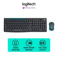 Logitech MK275 Combo Keyboard dan Mouse Wireless Multimedia Keys