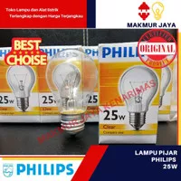 Lampu Pijar 25W Philips Clear/Bohlam Pijar 25W/Lampu Penghangat