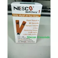 Strip Nesco Asam Urat / Strip Multicheck asam urat isi 25 test