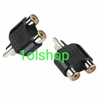 Converter Jack RCA To 2 Cover RCA /Jack T cabang RCA 2-1