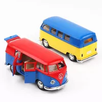 miniatur diecast 32 mobil Volkswagen vw bus combi kuning spt kinsmart - Biru