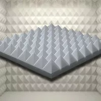 Acoustic Foam Pyramid (busa peredam), 50cm x 50cm x 6cm, warna putih