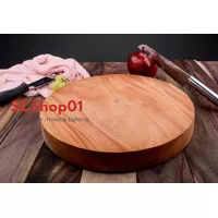 Talenan Kayu Bulat Tebal / Wooden Cutting Board