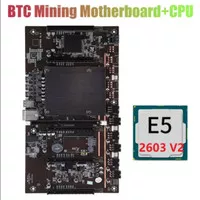 H61 X79 BTC Mining Motherboard Plus Processor CPU E5 2603 5X PCIE x8
