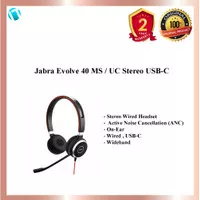 Jabra Evolve 40 UC/MS, Stereo, USB-C (6399-823-189)(6399-829-289)