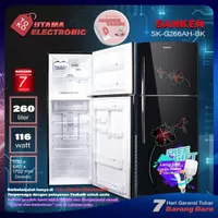 KULKAS SANKEN 2 PINTU 260 LITER SK-G266AH-BK GARANSI RESMI