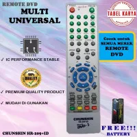REMOTE REMOT DVD PLAYER MULTI UNIVERSAL CHUNSHIN 209+ID